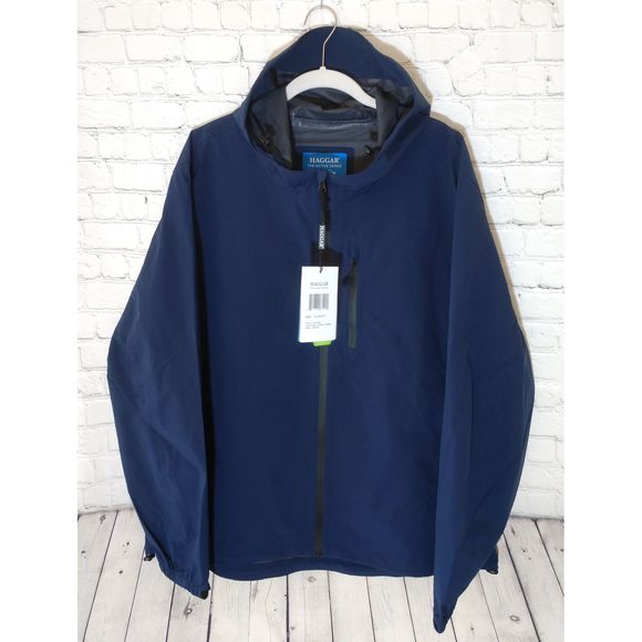 Haggar Navy Lightweight Jacket, XL - Picture 1 of 8